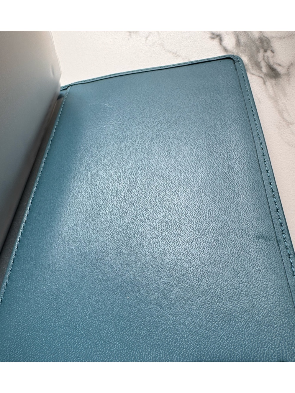 Coach Signature Brown and Teal Mini Agenda/Passport - Picture 4 of 5